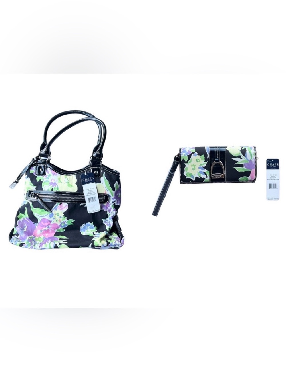 Chaps Floral Purse And Wallet New